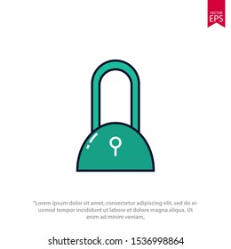 Lock icon template design. Padlock vector illustration