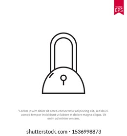Lock icon template design. Padlock vector illustration
