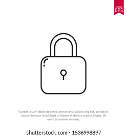 Lock icon template design. Padlock vector illustration