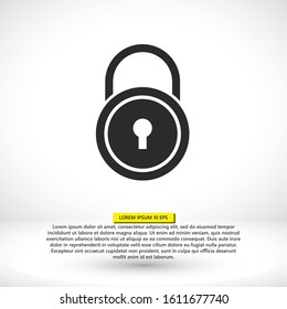 Lock icon template vector icon color editable. vector icon Lock symbol vector sign vector icon isolated on white