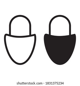 Lock icon trendy design color editable. vector illustration