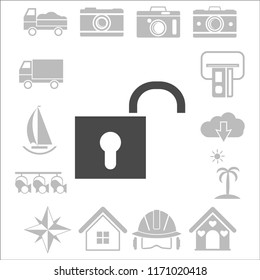 Lock Icon in trendy flat style isolated on grey background. Vector illustration, EPS10.