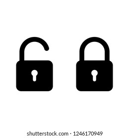 Lock Icon in trendy flat style isolated on grey background. Security symbol for your web site design, logo, app, UI. Vector illustration, EPS10.