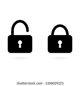 Lock Icon in trendy flat style isolated on grey background. Security symbol for your web site design, logo, app, UI. Vector illustration, EPS10.