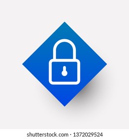 Lock icon in trendy flat style isolated on background. Lock icon page symbol for your web site design Lock icon logo, app, UI , on white background Vector. - Vector