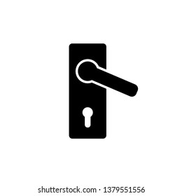 lock icon in trendy flat style, door handle icon 