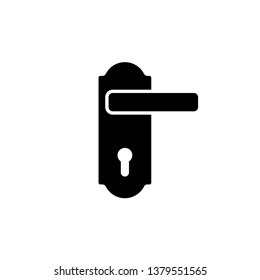lock icon in trendy flat style, door handle icon 