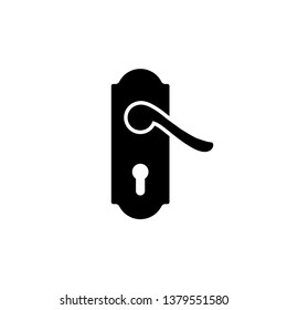 lock icon in trendy flat style, door handle icon 