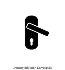 lock icon in trendy flat style, door handle icon 