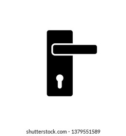 lock icon in trendy flat style, door handle icon 