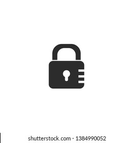lock icon in trendy flat style isolated on background. lock icon page symbol for your web site design lock icon logo, app, UI , on white background Vector.