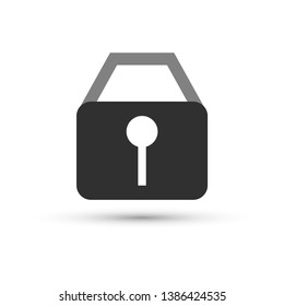 Lock Icon in trendy flat style isolated on white background. Security symbol for your web site design, logo, app, UI. Vector illustration, EPS10.
