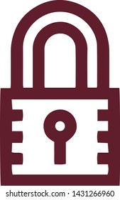 Lock icon in trendy flat style isolated on white background. Lock symbol. Vector illustration