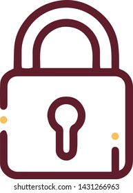 Lock icon in trendy flat style isolated on white background. Lock symbol. Vector illustration