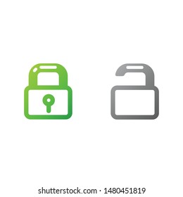 Lock Icon in trendy flat style isolated on grey background. Security symbol for your web site design, logo, app, UI. Vector illustration, EPS10.