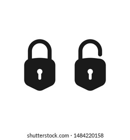 Lock Icon in trendy flat style isolated on white background. illustration - Vector