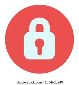  Lock icon in trendy flat style isolated. Vector illustration. 