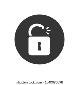 Lock Icon in trendy flat style isolated. Security symbol for your web site design, logo, app, UI, presentation. Vector illustration