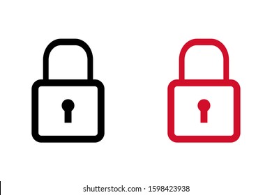 Lock Icon in trendy flat style isolated on white background. Security symbol for your web site design, logo, app, UI. Vector illustration