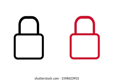 Lock Icon in trendy flat style isolated on white background. Security symbol for your web site design, logo, app, UI. Vector illustration