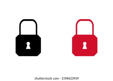 Lock Icon in trendy flat style isolated on white background. Security symbol for your web site design, logo, app, UI. Vector illustration