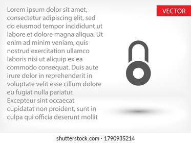 Lock icon in trendy flat style isolated on background. Lock symbol for your web design, castle logo, user interface. Vector illustration, EPS 10 lock. castle icons .