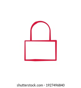 Lock icon in trendy flat style for Graphic Design Projects.