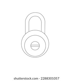 Lock Icon in trendy flat style isolated on grey background. logo, app, UI. Vector illustration, EPS10