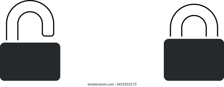 Icono de candado en estilo plano de moda. Símbolo de seguridad para su diseño de Sitio web, logotipo, App, UI. Ilustración vectorial
