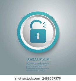 Lock Icon in trendy flat style isolated on black background. Security symbol for your web site design, logo, app, UI, presentation. Vector illustration
