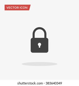 Lock Icon in trendy flat style isolated on grey background. Lock symbol for your web design, logo, UI. Vector illustration, EPS10.