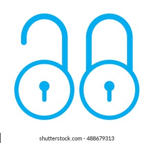 Lock Icon in trendy flat style isolated on white background. Security symbol for your web site design, logo, app