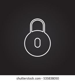 Lock Icon in trendy flat style isolated on grey background. Security symbol for your web site design, logo, app, UI. Vector illustration,

