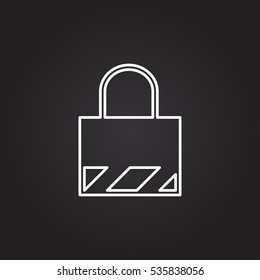 Lock Icon in trendy flat style isolated on grey background. Security symbol for your web site design, logo, app, UI. Vector illustration,

