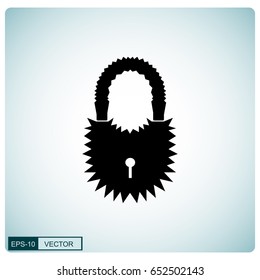 Lock Icon in trendy flat style isolated on black background. Security symbol for your web site design, logo, app, UI. Vector illustration, EPS10.