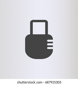 Lock Icon in trendy flat style isolated on grey background. Security symbol for your web site design, logo, app, UI. Vector illustration, EPS10.
