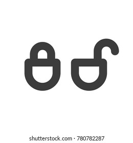 Lock Icon in trendy flat style isolated. Security symbol for your web site design.