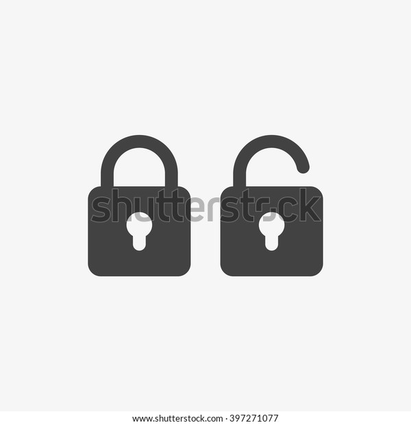 Lock Icon in trendy flat style
isolated on grey background. Security symbol for your web site
design, logo, app, UI. Vector illustration,
EPS10.