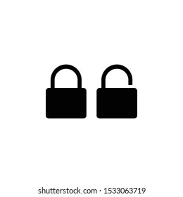   Lock icon in a trendy, isolated style. eps10 padlock vector