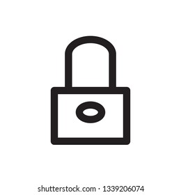 Lock icon in trendy outline style design. Vector graphic illustration. Padlock icon for website design and user interface. Editable vector stroke. EPS 10.