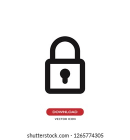 Lock icon vector