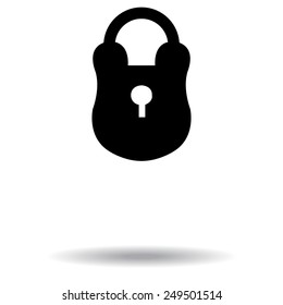 lock icon - vector