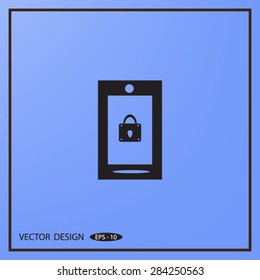 lock icon - vector