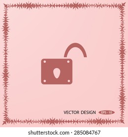 lock icon - vector