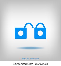 lock icon - vector