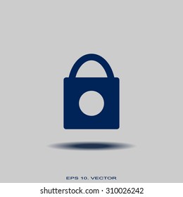 lock icon - vector
