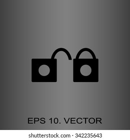 lock icon - vector