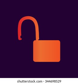 lock icon - vector