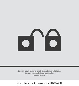 lock icon - vector