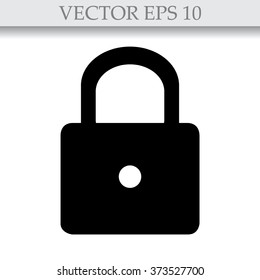 lock icon - vector
